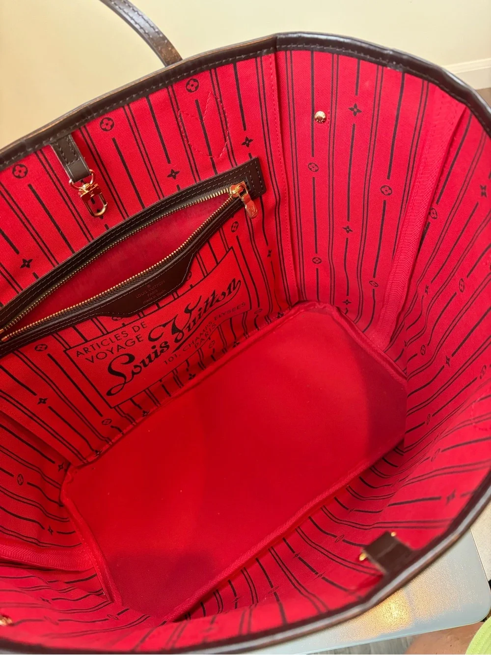 Louis Vuitton Brown Damier Ebene Shoulder Tote